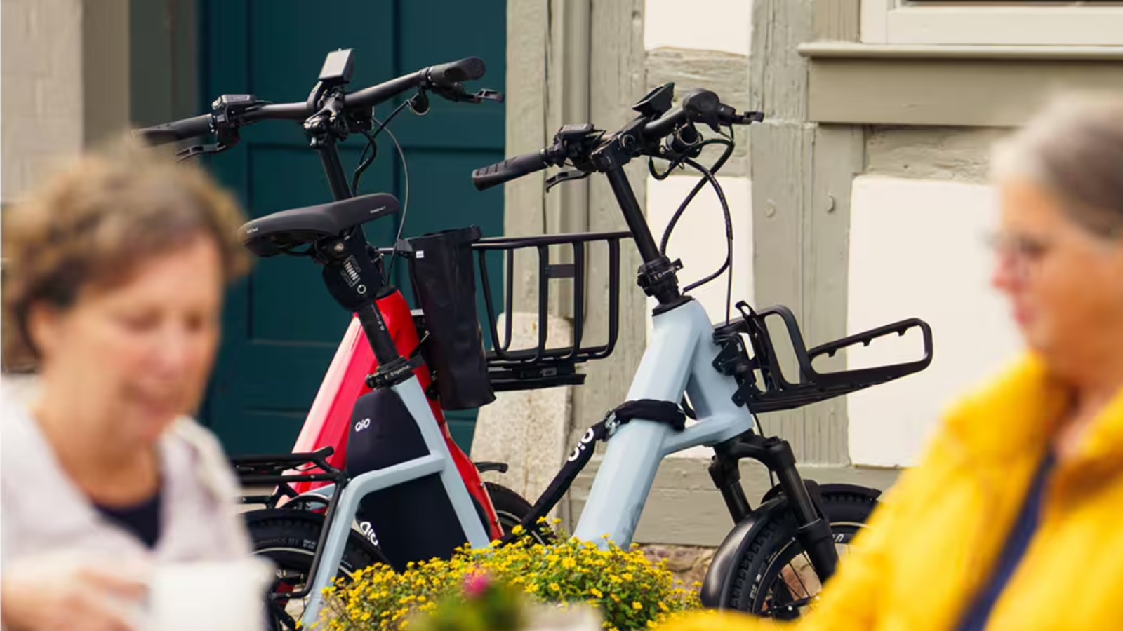 Famille en vélo cargo